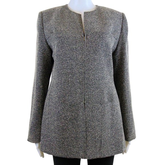 Vintage Black and Grey Suit Jacket - Size 10 - Picture 1 of 7